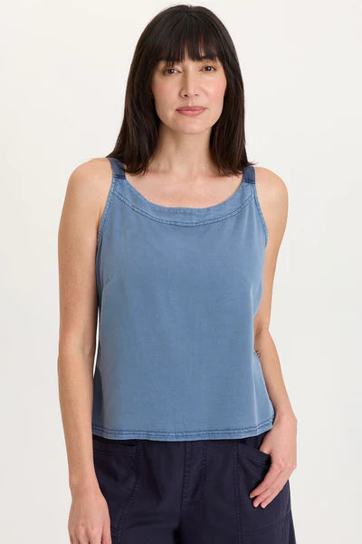 XCVI Wearables Kai Twill Strappy Tank Hypnotic Pigment