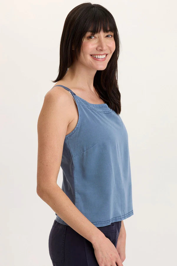 XCVI Wearables Kai Twill Strappy Tank Hypnotic Pigment