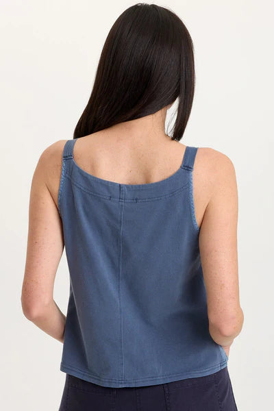XCVI Wearables Kai Twill Strappy Tank Hypnotic Pigment