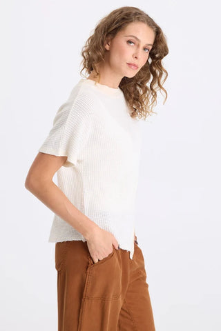 XCVI Ursus Thermal Asymmetric Top Toasted Almond
