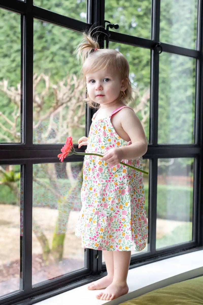 FINAL SALE Mud Pie Summer Floral Toddler Tiered Dress