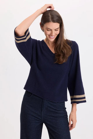 XCVI Wearables Jasper Racing Stripe Sweater Superior