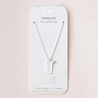 Stone Intention Charm Necklace - Howlite/Silver