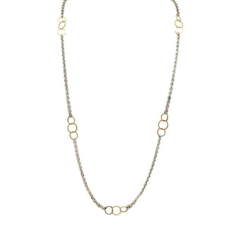 Erin Gray Allure Gold Trinity Long Necklace in Mixed Metal