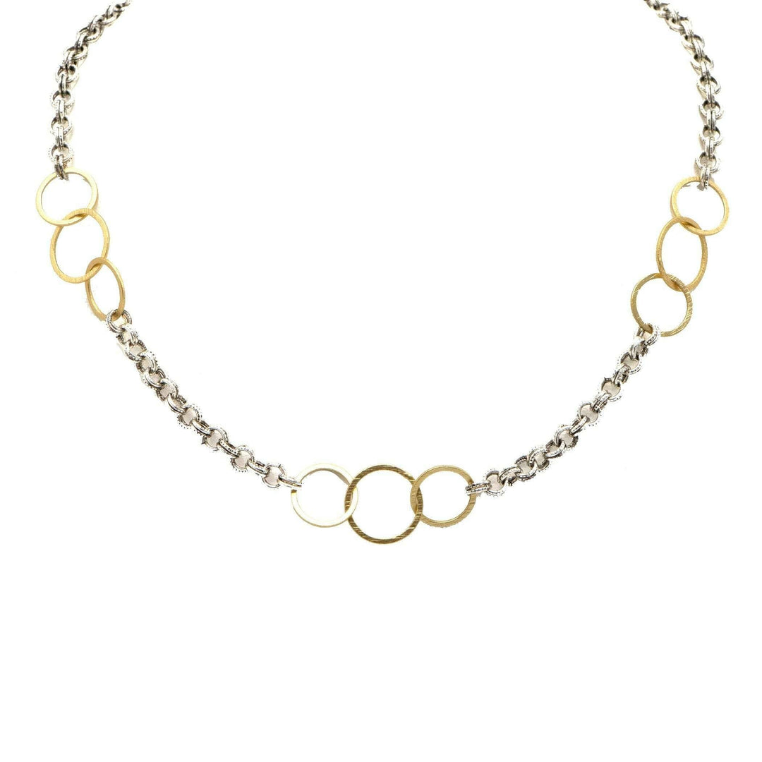 Erin Gray Allure Gold Trinity Statement Necklace in Mixed Metal