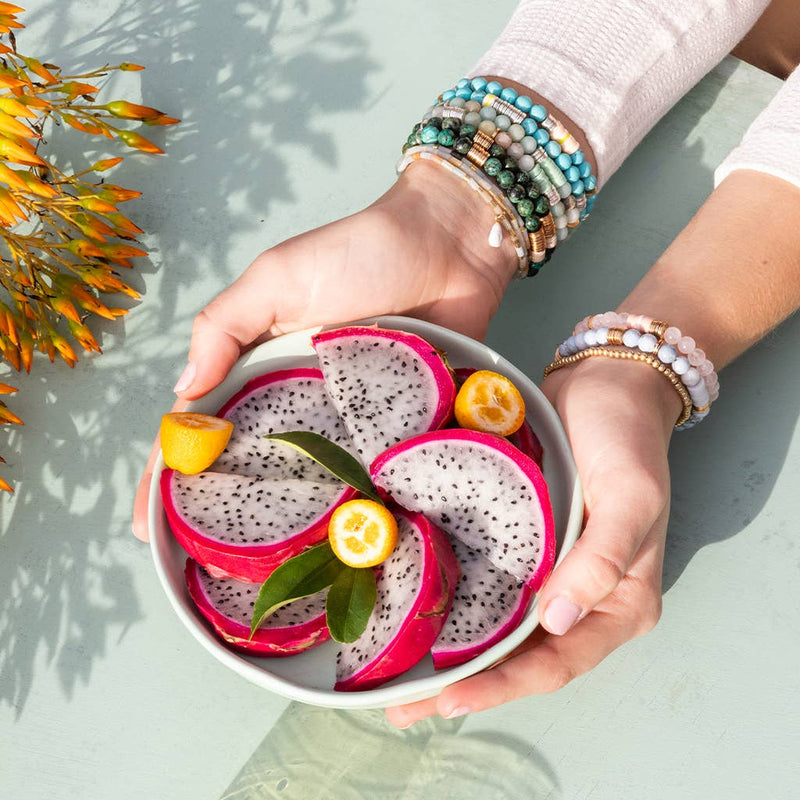 Intermix Stone Stacking Bracelet - Aqua Terra