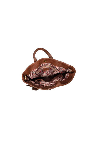 Geneva Medium Sueded Belted Tote Crossbody