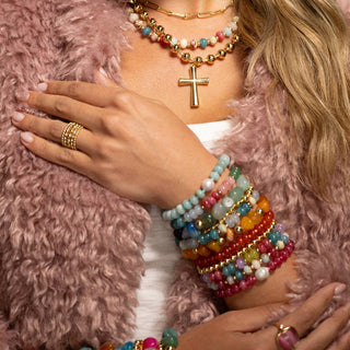Splendid Iris Colorful 8mm Stone Bracelets