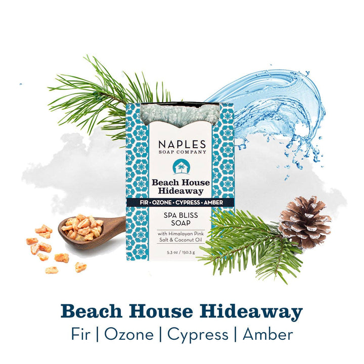 Beach House Hideaway Sea Salt Spa Soap – Ocean Air &amp; Amber