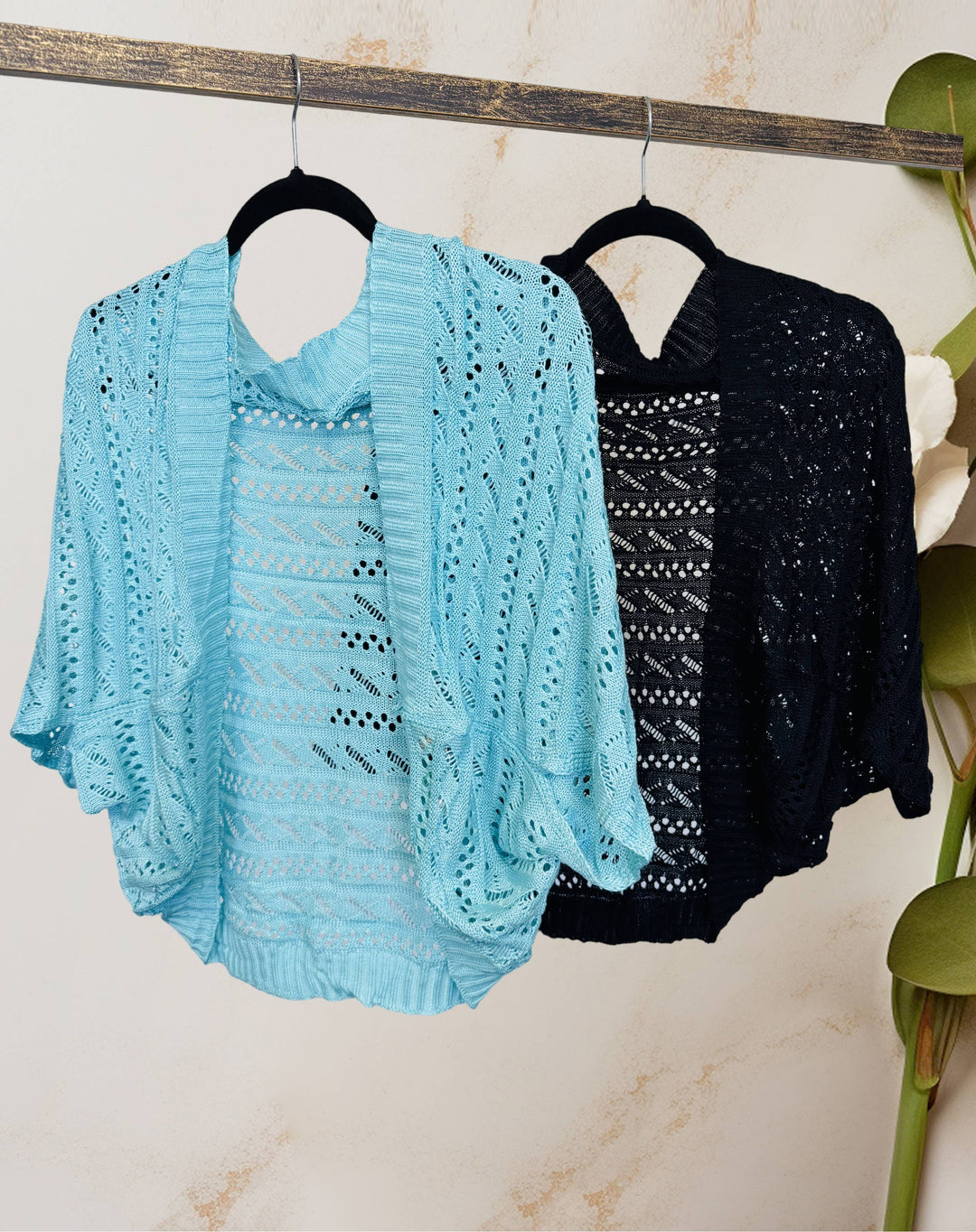 Two-Way Hollow Out Open-Front Sweater/Scarf