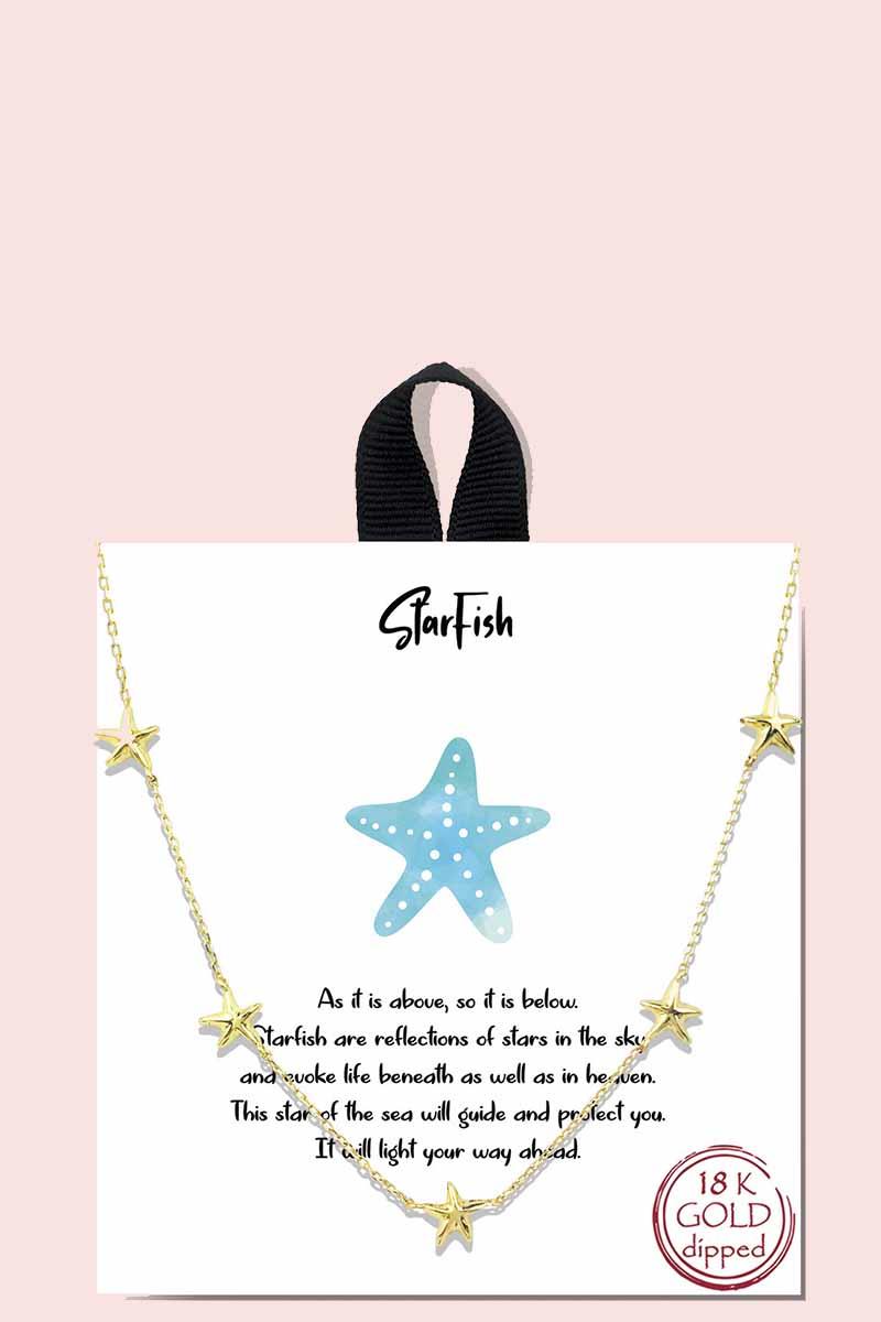 Starfish Necklace - Gold