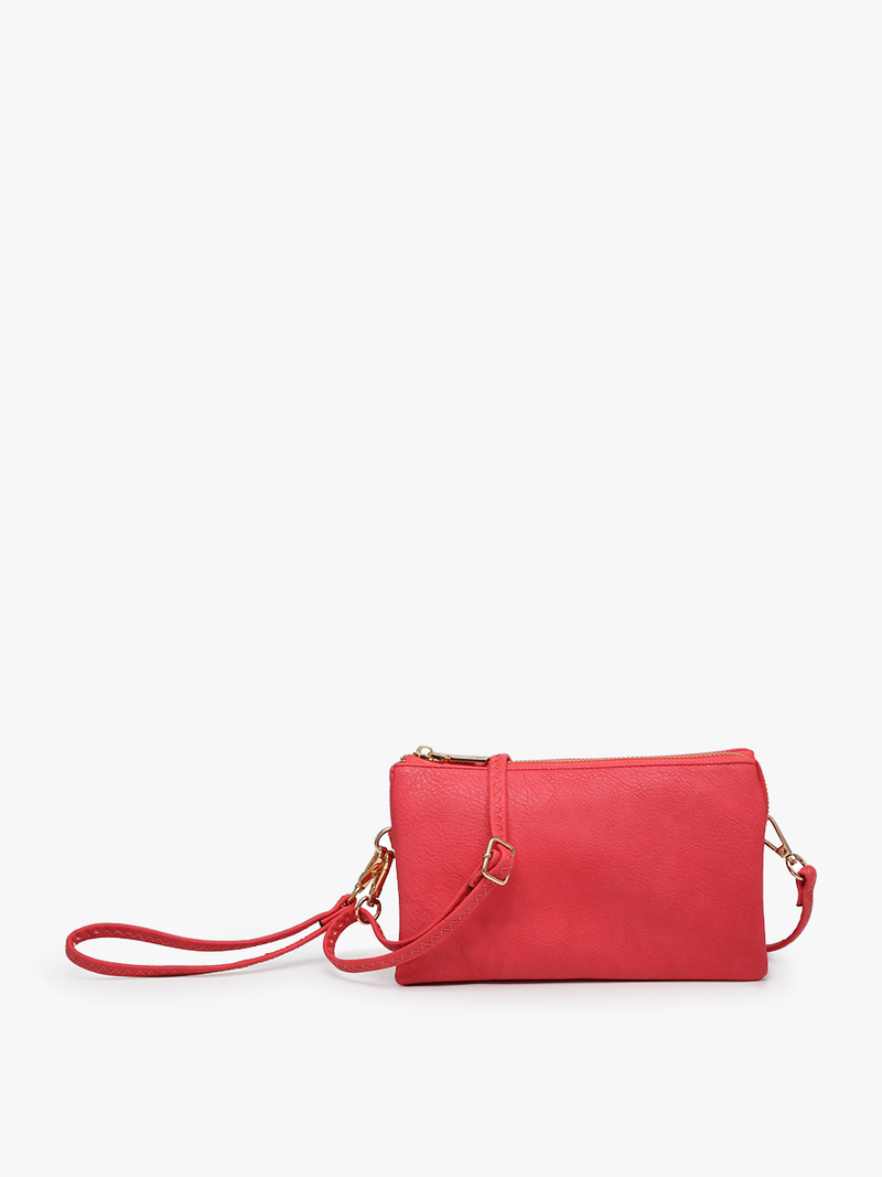 M013 Riley Monogrammable 3 Compartment Crossbody/Wristlet