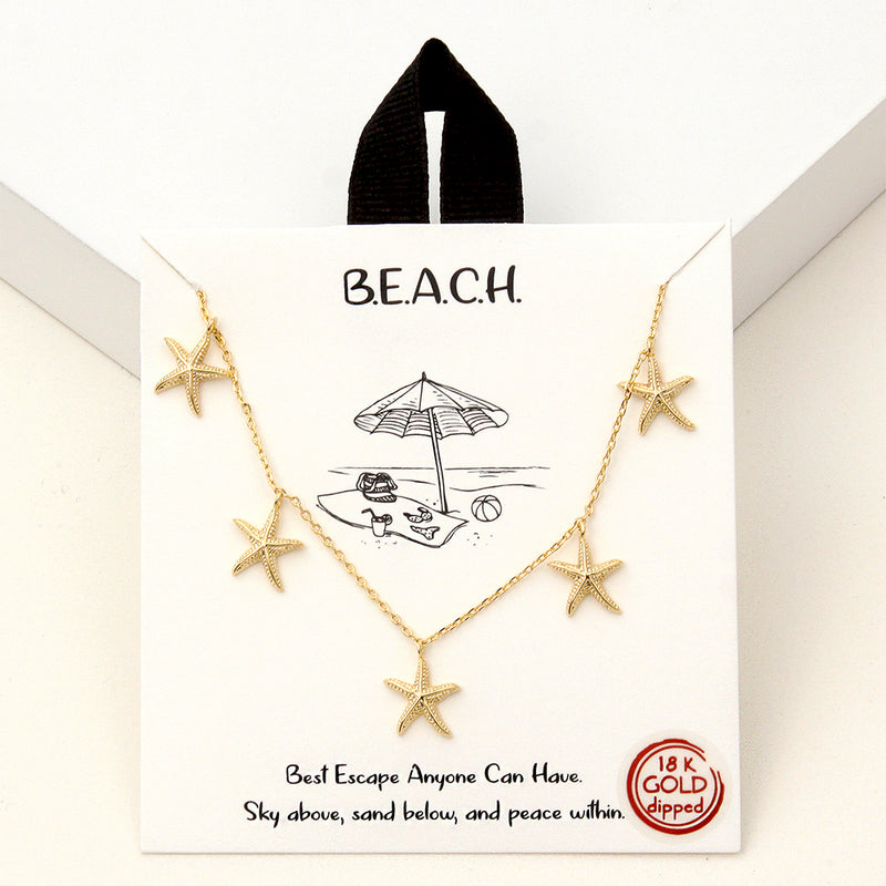Beach Necklace - Gold
