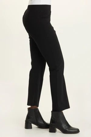 XCVI Wearables Yanis Ponte Pull-On Flare Pant  in Black