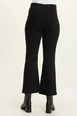 XCVI Wearables Yanis Ponte Pull-On Flare Pant  in Black