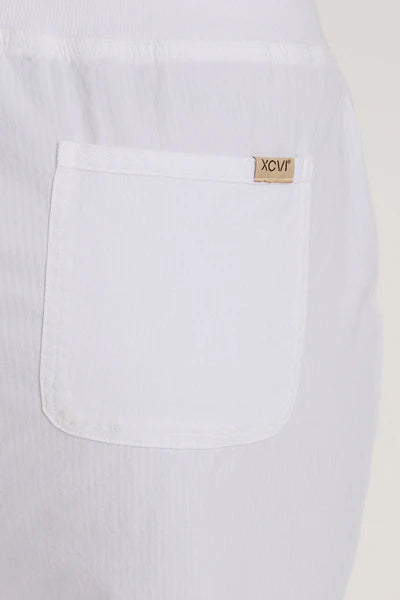 XCVI Darrow Zipper Pockets Pant  in White
