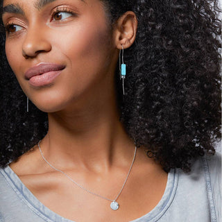 Stone Intention Charm Necklace - Moonstone/Silver