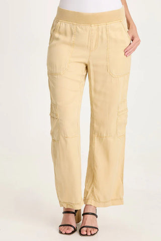 XCVI Taran Twill Sleek Cargo Pant Raffia Pigment