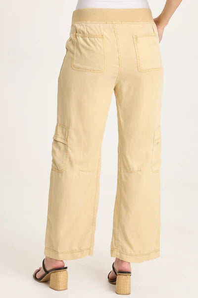 XCVI Taran Twill Sleek Cargo Pant Raffia Pigment