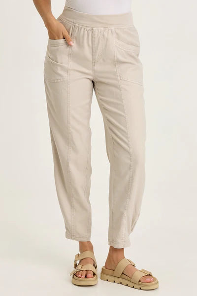 XCVI Wearables Beck Twill Barrel-Style Pant  in Clay Pot Pigment