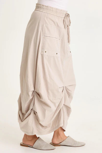 XCVI Wearables Hedvig Poplin Pleated Hem Skirt  in Clay Pot Pigment