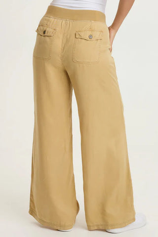 XCVI Embroidered Dacia Twill Pleated Pant Sepia Pigment