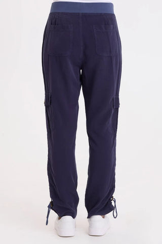 XCVI Wearables Keon Twill Cinch Leg Pant Navy