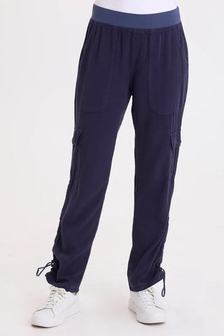 XCVI Wearables Keon Twill Cinch Leg Pant Navy