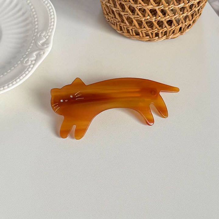 Playful Cat Hair Clips, Animal - Inspired Acetate Hair Claw
