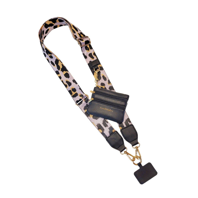 Clip & Go Crossbody Strap with Pouch - Leopard Collection