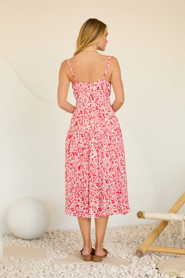 Bougainvillea Midi Dress