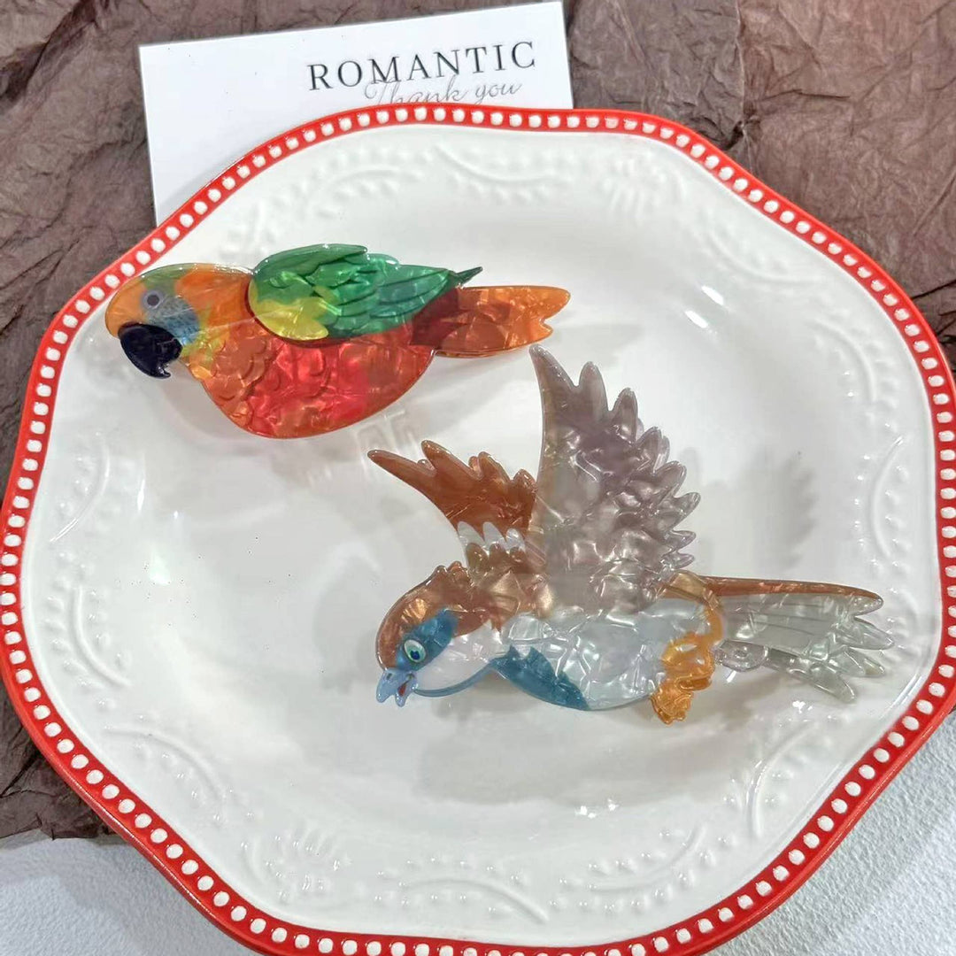 Sparrow Parrot Hair Clip, Acrylic Bird Claw Clip