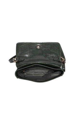 Wilma Faux Croc Mini Flap Top Handle Crossbody