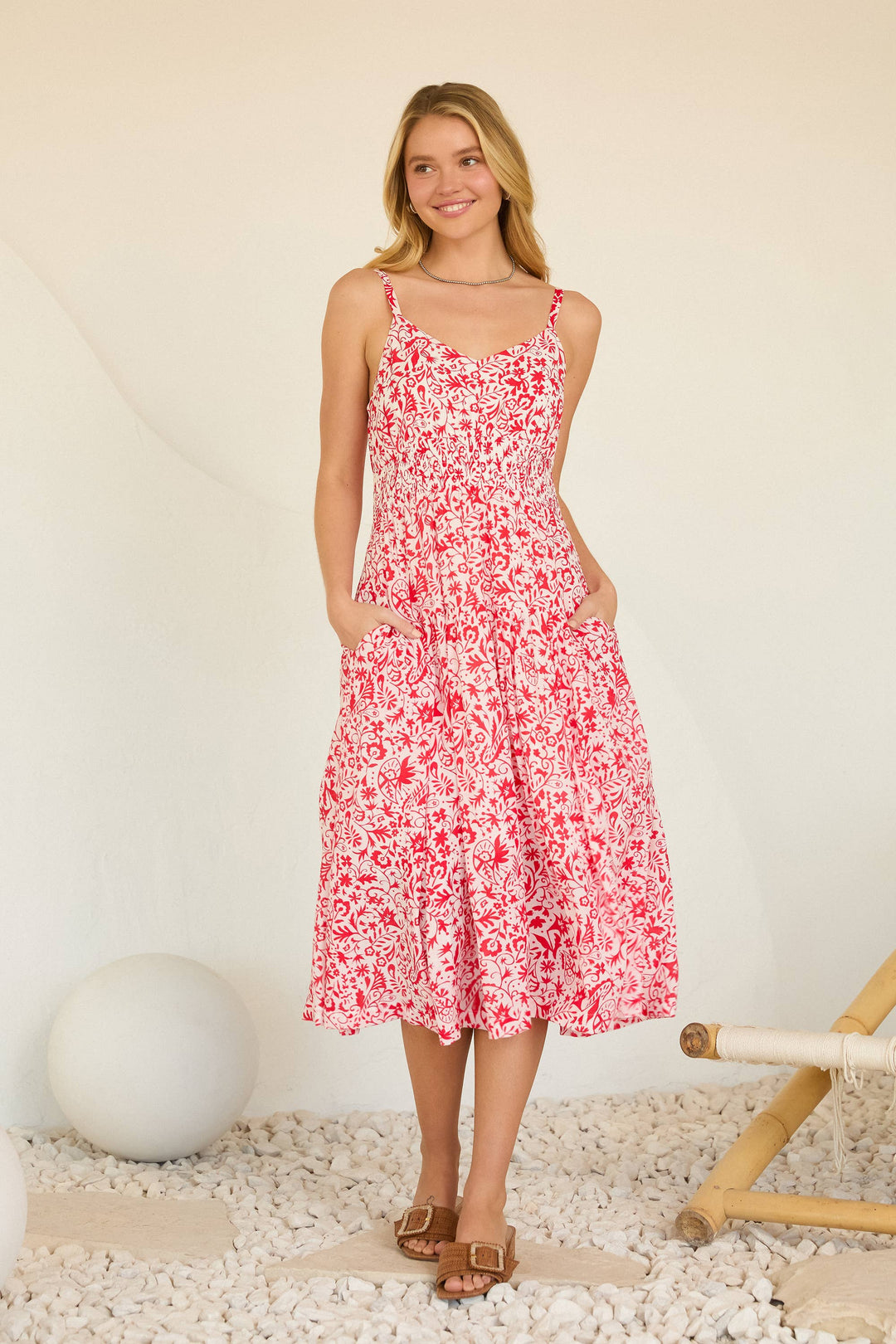 Bougainvillea Midi Dress