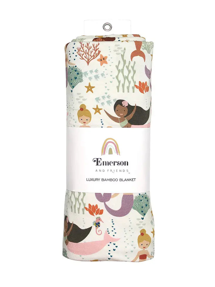 Emerson &amp; Friends Mermaid Baby Bamboo Blanket - Making Waves, Kids BL-905