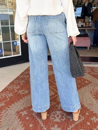 Tribal Sophia Curvy Comfort Stretch Straight Jeans Skylight