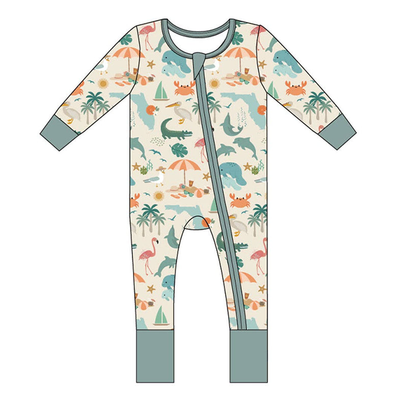 Explore Florida Souvenir Bamboo Convertible Baby Pajamas