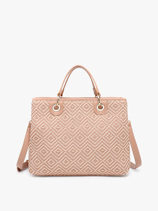 Nancy Woven Diamond Tote - Assorted Colors