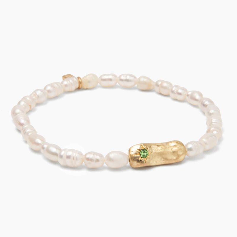 Pearl Affirmation Bracelet - Luck/Gold