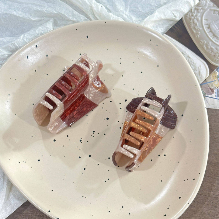Simulation Coffee &amp; Croissant Hair Claw Clips