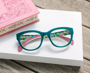 Peepers Bee Teal/Floral Readers