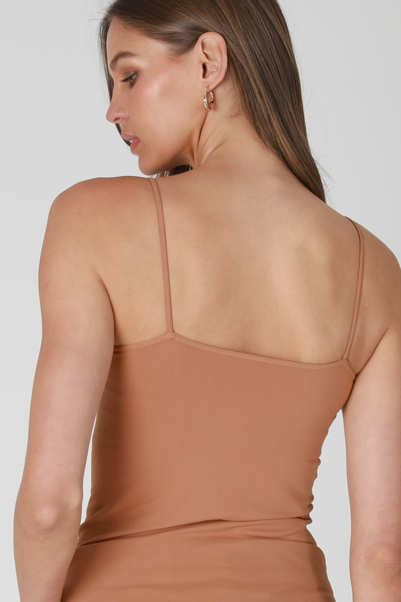 NIKIBIKI Women Seamless Premium Classic Camisole  One Size - Mocha Mousse