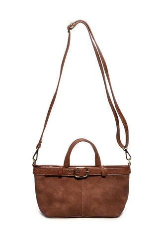 Joy Susan Aspyn Small Belted Sueded Tote Crossbody