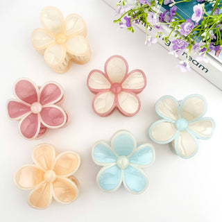Two-color Plumeria Claw Clip, Seaside Holiday Hair Clip