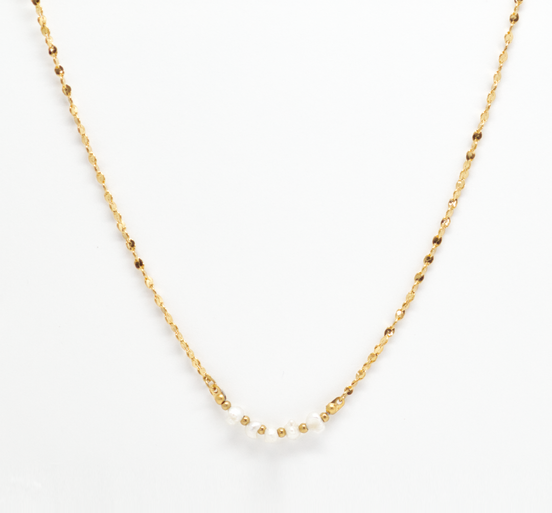 Salty Cali Pearl &amp; Chain Necklace~ Salty Shells