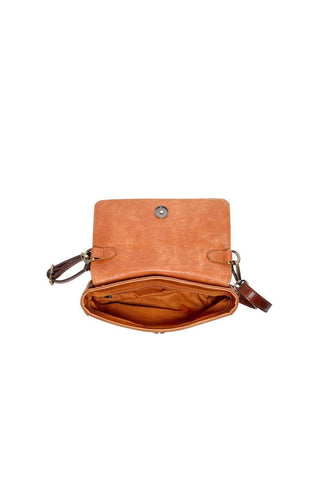 Wilma Faux Croc Mini Flap Top Handle Crossbody