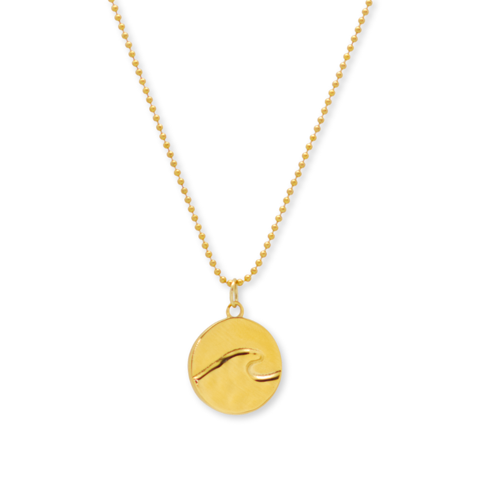Salty Cali Wave Medallion Necklace