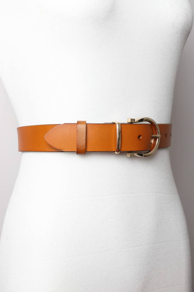 Chic Horseshoe Gold Buckle Belt – Western Style Vibes 🧲