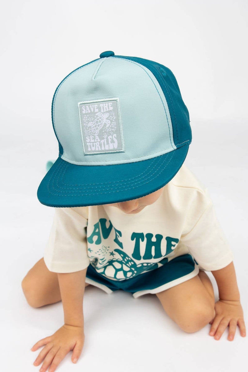 Save the Sea Turtles Conservation Kids and Baby Snapback Hat