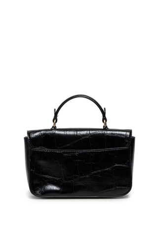 Wilma Faux Croc Mini Flap Top Handle Crossbody